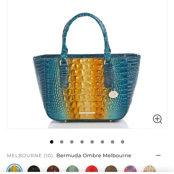 Brahmin Purse-Small “Ashley” Bermudan Ombre-Checkbook included - Picture 2 of 8